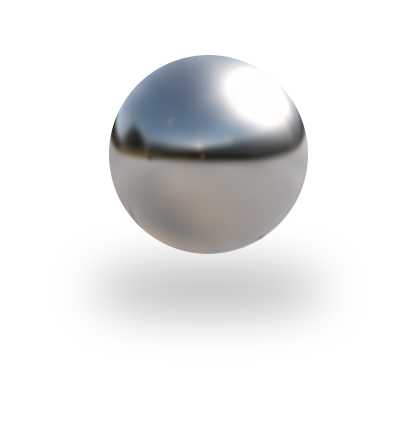 The reflective Dot floating above an impossible world